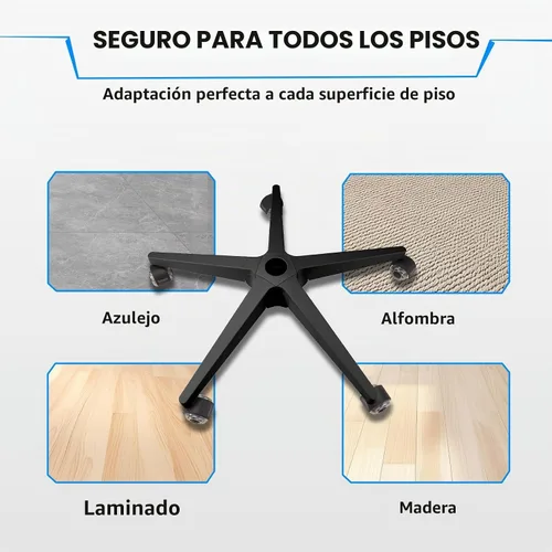 Vista 5 de Sytopia Base de silla de oficina de 28 pulgadas con ruedas, juego de 5, base de silla de escritorio resistente de 2600 libras, ruedas suaves y Negro