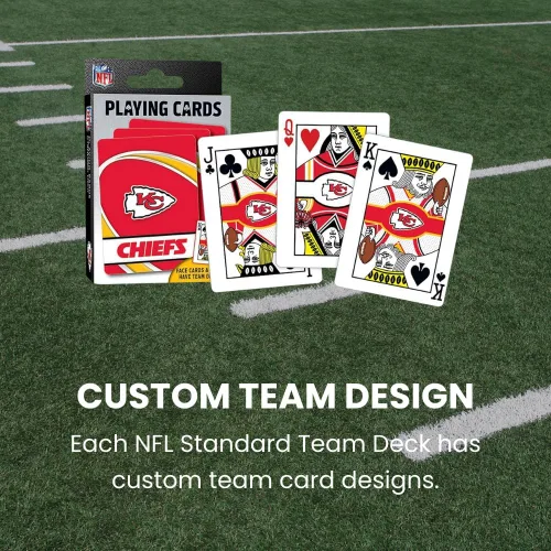 Vista 4 de MasterPieces NFL Cartas de Juego – Baraja de Fútbol de los 49ers de San Francisco con Licencia Oficial para Adultos y Niños – Colección Premium