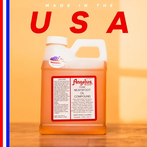 Vista 2 de Angelus Brand Prime - Aceite de cuero para botas, zapatos, guantes de béisbol, tachuelas y más, impermeable, suaviza, condiciones, conserva, marrón