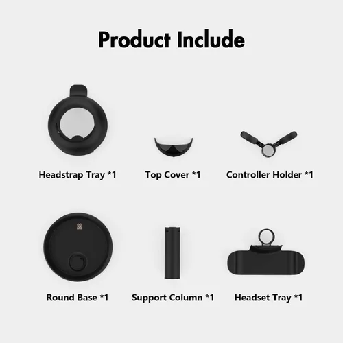 Vista 9 de AMVR Soporte para VR, accesorios para auriculares VR para Quest Pro, Meta Quest, Quest 2, Rift o Rift S y controladores táctiles
