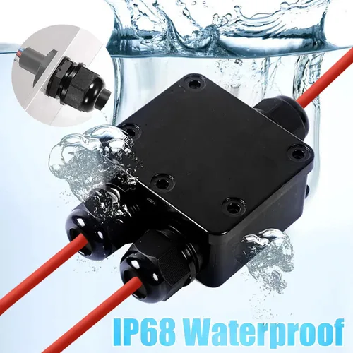 Vista 3 de Prensaestopas de cable 72 unids glándula de cable a prueba de agua, conectores de cable impermeables negros ajustables de 0.118-0.945 in PG7 1/4