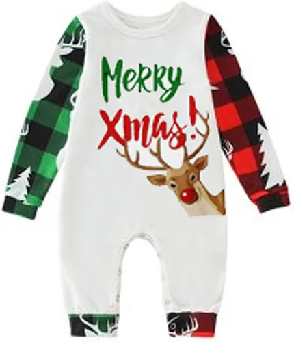 Vista 5 de Pijamas de Navidad para la familia, conjunto de pijamas de Navidad a juego para la familia, pijamas de Navidad para la familia