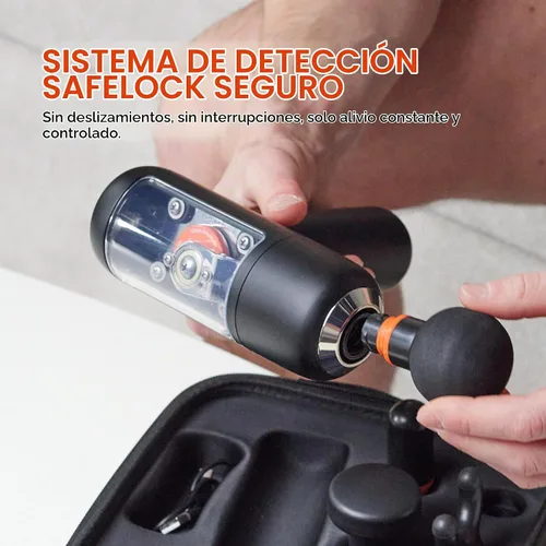 Vista 3 de Sharper Image Powerboost Circuit - Pistola de masaje de percusión de tejido Gris oscuro
