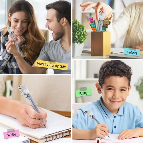 Vista 4 de Bolígrafo novedoso para perros, lindo, divertido y único, para niños y adultos, colorido instrumento de escritura de perro para la escuela