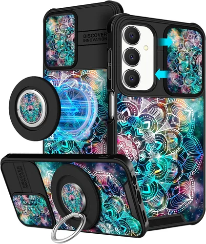 Vista 8 de Funermei Funda para teléfono Samsung Galaxy A15 5G - [2 en 1] Funda para teléfono de mujeres lindas chicas, diseño femenino de mariposa negra