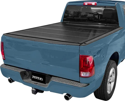 Vista 18 de Cubierta rígida abatible de perfil bajo para Dodge Ram 1500 (2009-2018), se adapta a cajas cortas de 5.7 pies (excluye RamBox)