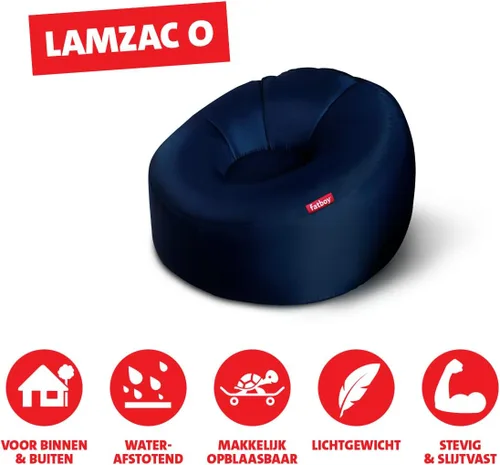 Vista 4 de Fatboy Lamzac O - Silla inflable, color azul oscuro