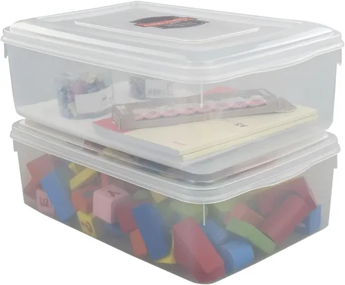 Vista 9 de Pekky Contenedor de almacenamiento transparente de 6.5 cuartos de galón, caja de plástico con tapa, 4 paquetes