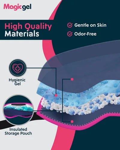 Vista 5 de Magic Gel Paquete frío de máscara de ojos Paquete de 2 mascarillas refrescantes para dormir Máscara de ojos fríos Reuable y compresa de ojos