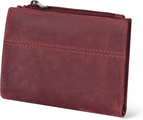 Vista 13 de Billetera Oak Leathers para mujer de piel de grano completo - Pequeña con protección RFID, monedero para monedas, tarjetero de crédito y DNI