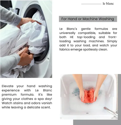 Vista 5 de Le Blanc® Children's Linen Wash® - Limpiador de ropa de lujo para ropa de cama y mesa, 64 onzas (paquete de 1)