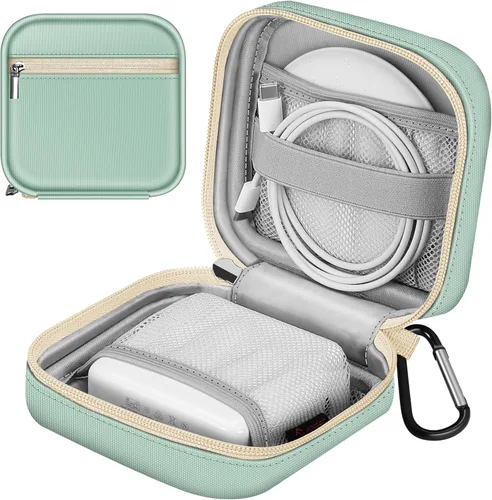 Vista 9 de FINPAC Funda de cargador para MacBook, pequeña bolsa organizadora Negro y gris