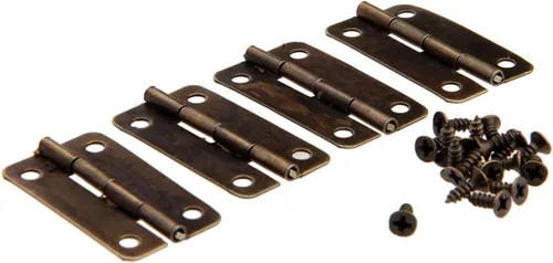 Vista 4 de Bisagra de hardware 20 unids latón antiguo gabinete bisagras de puerta para muebles joyería caja de madera bisagra muebles accesorios de hardware