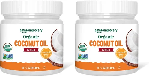 Vista 6 de Amazon Grocery, Aceite de coco orgánico refinado, 15 onzas líquidas (anteriormente Amazon Fresh, el embalaje puede variar)