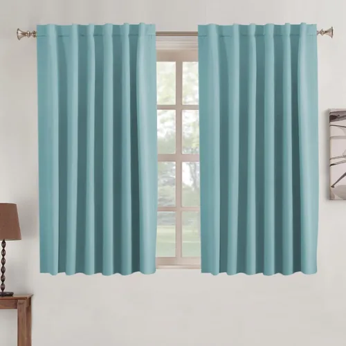 Vista 87 de Turquoize Cortinas Opacas con Aislamiento Térmico Paneles de Tratamiento de Ventanas con Bolsillo para Barra Paneles de Ventana para Ventanas