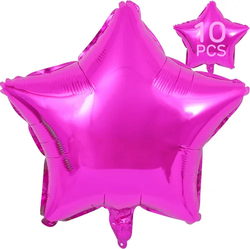 Vista 29 de Globos de estrella beige de 18 pulgadas, 10 globos de Mylar de forma estrella beige con revestimiento metálico de helio para decoraciones de fiesta