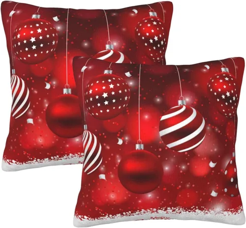 Vista 28 de Fundas de Almohada Flor de Pascua Dorada Copo de Nieve Navidad Xmas Juego de 2 Fundas de Almohadas Cuadradas Funda de Cojín Fundas de Almohadas