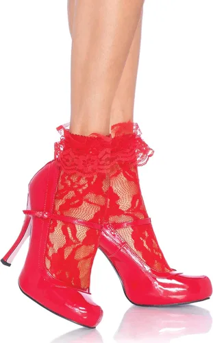 Vista 7 de Leg Avenue Women's Ruffle Cuff Lace Anklet Socks
