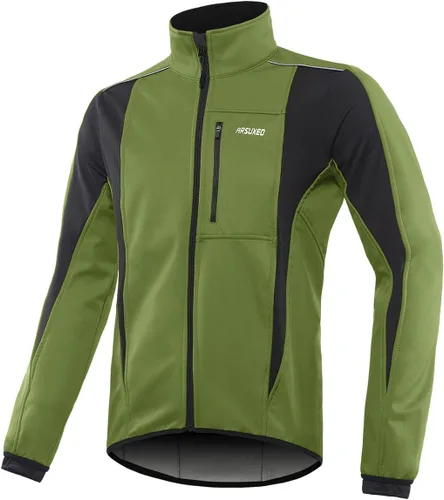 Vista 43 de Chaqueta térmica para ciclismo (tejido Softshell, resistente al viento, impermeable, 15K) de ARSUXEO