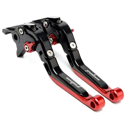 Vista 13 de NIKKHO Palanca de embrague de freno para BA & JAJ PULSAR200/NS200 PULSAR135 Pulsar 200 NS200 RS200 A motocicleta CNC aluminio plegable ajuste