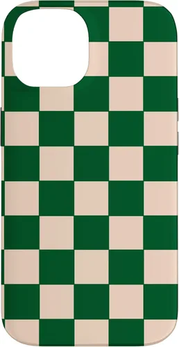 Vista 4 de Funda de tablero de ajedrez a cuadros blanco crema verde para iPhone 17