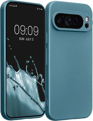 Vista 258 de kwmobile Funda compatible con Google Pixel 9 - Funda protectora delgada de TPU para teléfono - Acabado mate suave - Piedra antigua
