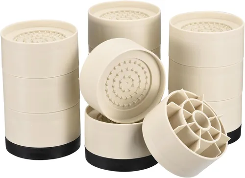 Vista 11 de uxcell Juego de 4 elevadores redondos para muebles, altura de 1.38 pulgadas, elevadores de cama ajustables para marco de cama, mesa, escritorio