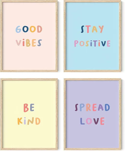 Vista 13 de HAUS AND HUES Citas inspiradoras para niños (marco beige, inspiradoras, 8 pulgadas de largo x 10 de ancho)