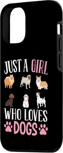 Vista 2 de Funda para iPhone 14 Just A Girl Who Loves Dogs Dog Girl