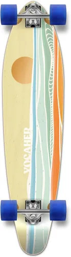 Vista 44 de Yocaher Earth Series - Patinetas completas Longboard con BlackWidow Premium 80A Grip Tape Aluminio Truck ABEC-9 Rodamiento 2.756 in Ruedas