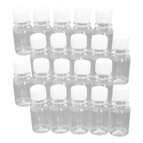 Vista 14 de Othmro 10 botellas de plástico de reactivo químico de laboratorio, 6.8 fl oz/6.8 onzas líquidas/6.8 onzas líquidas de boca pequeña/sólida redonda
