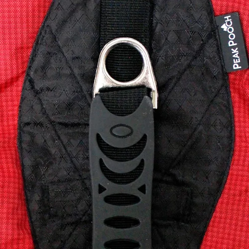 Vista 4 de Arnés de transporte para perros y caminatas con malla acolchada, accesorio, collar, ligero, no más tirones, tensiones o ahorque, para cachorros Rojo
