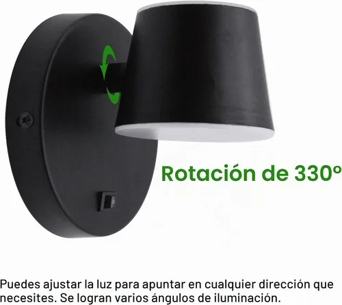 Vista 6 de Luz de Lectura de Cama LED para RV con Interruptor - Paquete de 2, Aplique de Pared para Tocador de 12V para RV con Rotación de 350°, Acabado