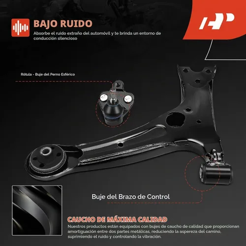 Vista 6 de A-Premium Juego de 4, Brazo de Control Inferior Delantero, Junta Esférica Inferior, Compatible con Toyota Corolla 2009-2013, Matrix 2003-2008