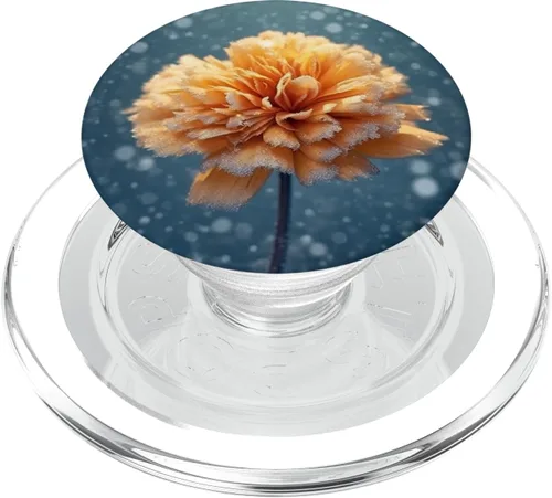 Vista 8 de Marigold Flower Frozen PopSockets Adhesive PopGrip