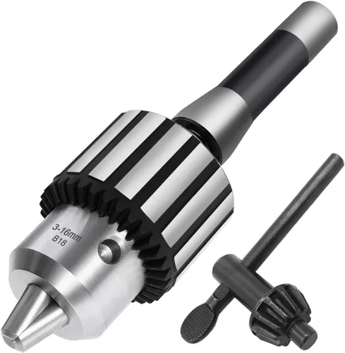 Vista 8 de Portabrocas de súper alta resistencia Earl Diamond de 1/2" de capacidad con vástago R8 de precisión integrado y llave K32 (R8-B16)