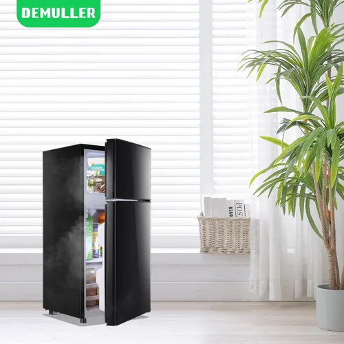 Vista 9 de DEMULLER Mini Refrigerador de 2.4 Pies Cúbicos con Congelador y Doble Puerta, Refrigerador Pequeño de Tamaño Compacto con Perilla de Control