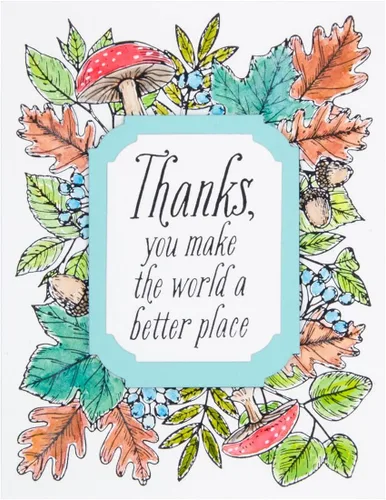Vista 6 de Spellbinders BP-083 Autumn Thanks Frame Press Plate de The BetterPress Autumn Collection