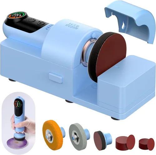 Vista 8 de LET'S RESIN LRP-2393 Kit de accesorios de lijadora de resina 4 en 1, 203 piezas de lijas de gancho y bucle de 2 pulgadas, disco de lijado y 2