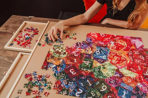 Vista 4 de Toynk Dice, Dice, Baby! Rompecabezas de 1000 piezas para adultos y niños, juego de mesa interactivo para el cerebro, juguetes educativos