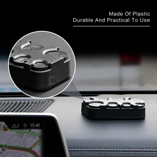 Vista 6 de anso Euro Coin Holder Case Money Storage Box Wallet Organizer (negro)