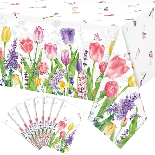 Vista 9 de Paquete de 8 manteles de hojas de eucalipto verde salvia, manteles de plástico de madera de primavera verde salvia, decoraciones de fiesta, manteles