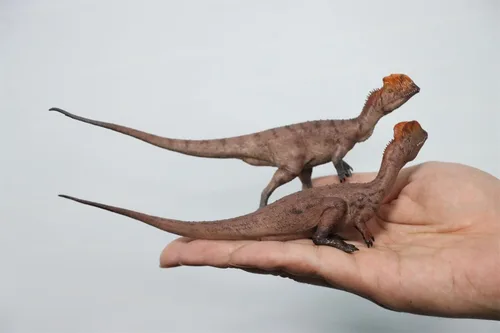 Vista 7 de HLG - Figura decorativa de dinosaurio de dilofosaurio a escala 1:35 (rojo)