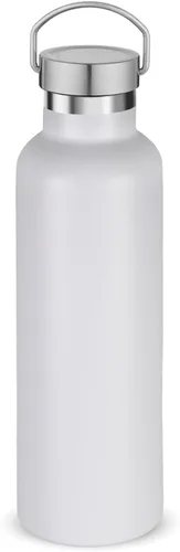 Vista 41 de Volhoply 24 onzas Botella de agua aislada con boca estándar con tapa de combinación de plástico y acero inoxidable, botellas de agua de 304 18/8
