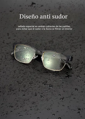Vista 3 de Lentes de sol Bluetooth AI, nuevas gafas inalámbricas Bluetooth, lentes de audio inteligentes, lentes inteligentes de entretenimiento