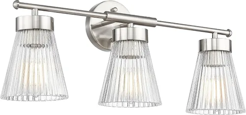 Vista 32 de HWH - Lámpara de pared para interiores, moderno aplique de pared con pantalla de vidrio a rayas blancas esmeriladas, aplique de pared individual