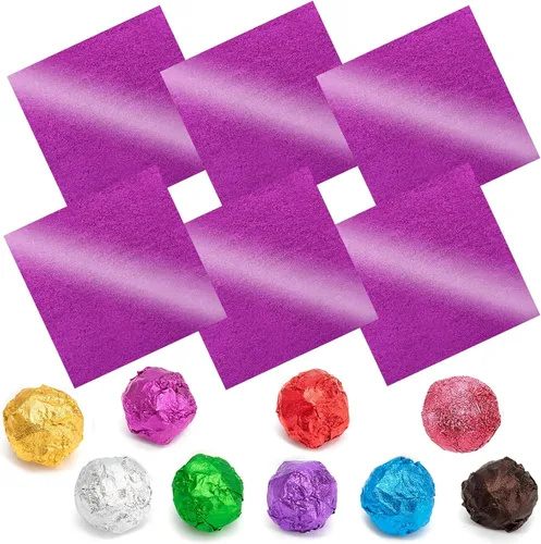 Vista 13 de Envolturas de caramelo de papel de aluminio – Papel de regalo de chocolate, 300 piezas, envoltorio de barra de chocolate casera, embalaje