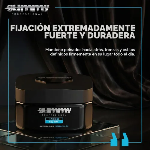 Vista 3 de Gel de cera de gel para peinar el cabello, fijación extremadamente fuerte Negro
