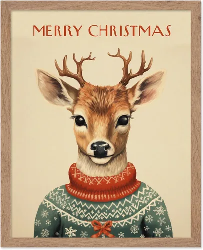 Vista 48 de Poster Master A Holly Jolly - Póster navideño, arte de invierno, diseño de pared moderno, regalo para hombres y mujeres, gran decoración para sala