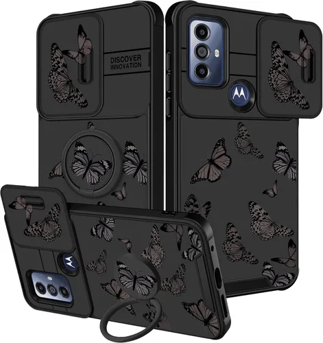 Vista 120 de Funermei Funda para Moto G Stylus 5G 2022, funda para teléfono con diseño de calavera de esqueleto para mujeres y niñas, diseño gótico, Como